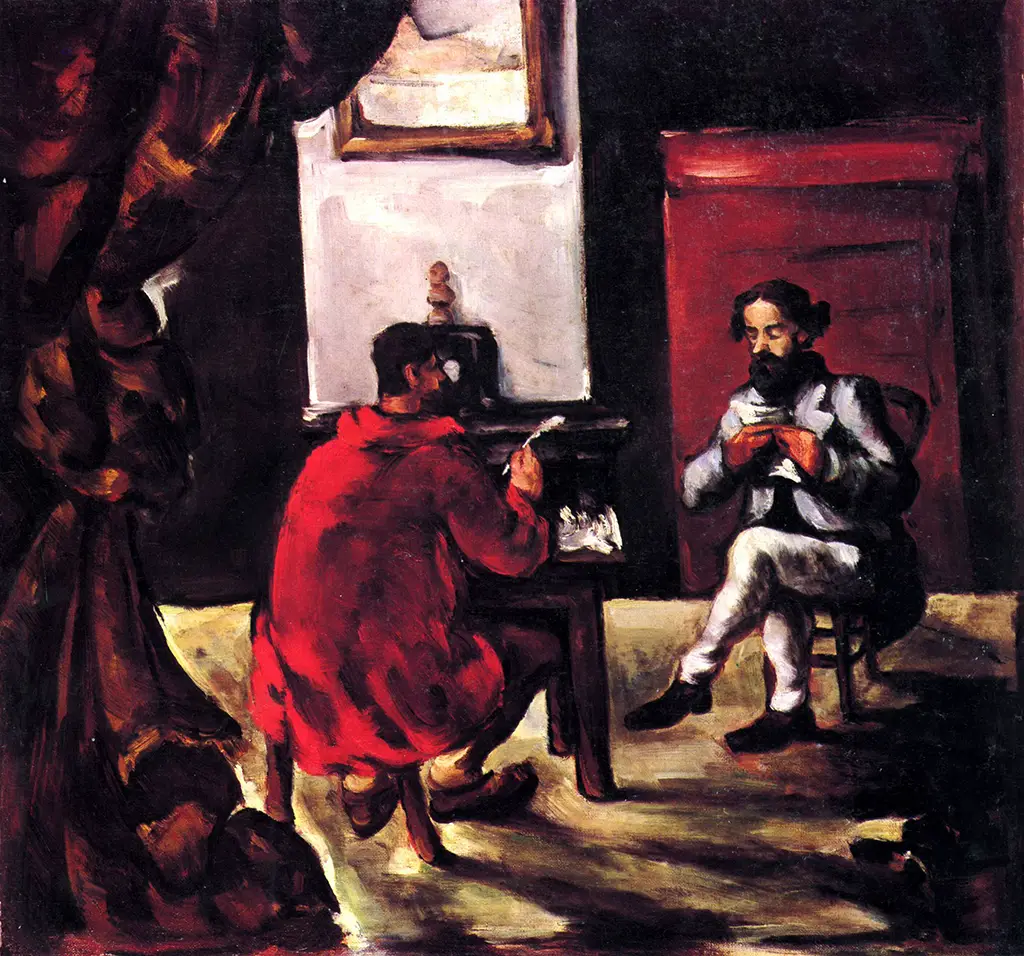 Paul Alexis Reading at Zola's House in Detail Paul Cezanne